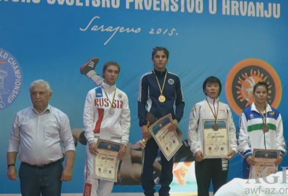 Azerbaijani female wrestler claims gold at Cadet World Championship VIDEO