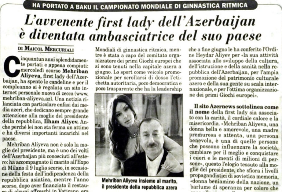 Italienische Zeitung „Italia Oggi“: Die First Lady ist eine der bekanntesten Persönlichkeiten ihres Landes