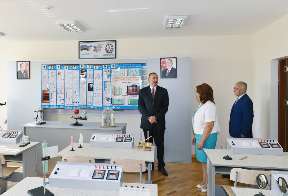 President Ilham Aliyev reviewed Technical and Humanitarian Lyceum after repair and reconstruction in Baku VIDEO
