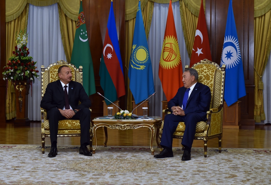 Entretien du président azerbaïdjanais Ilham Aliyev avec son homologue kazakh Nousoultan Nazarbaïev VIDEO