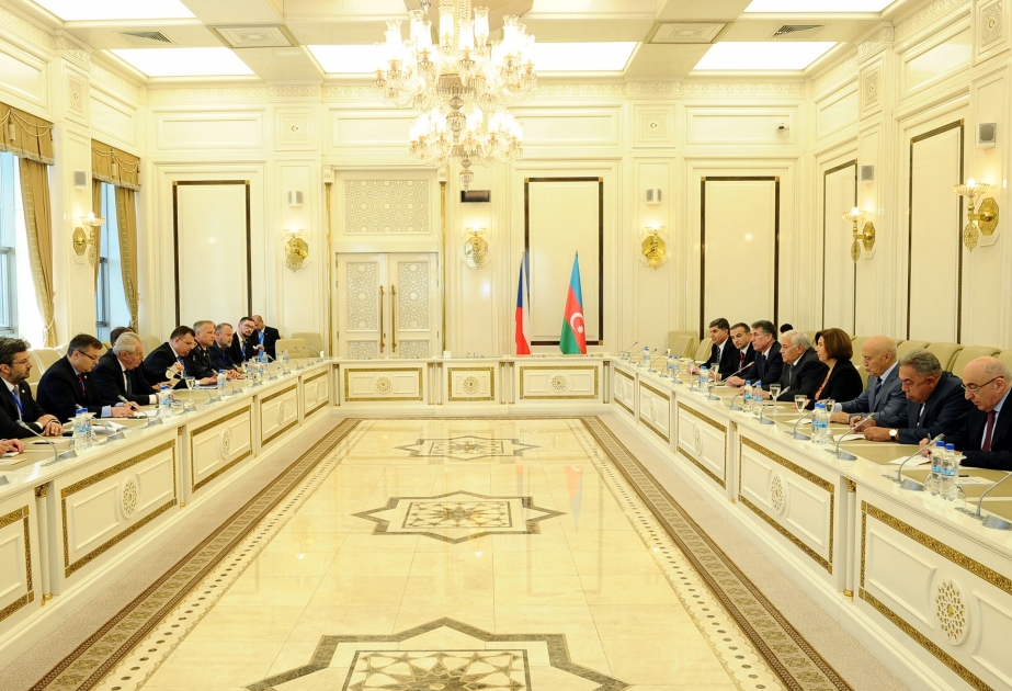 President of Czech Republic Milos Zeman visits Parliament of Azerbaijan