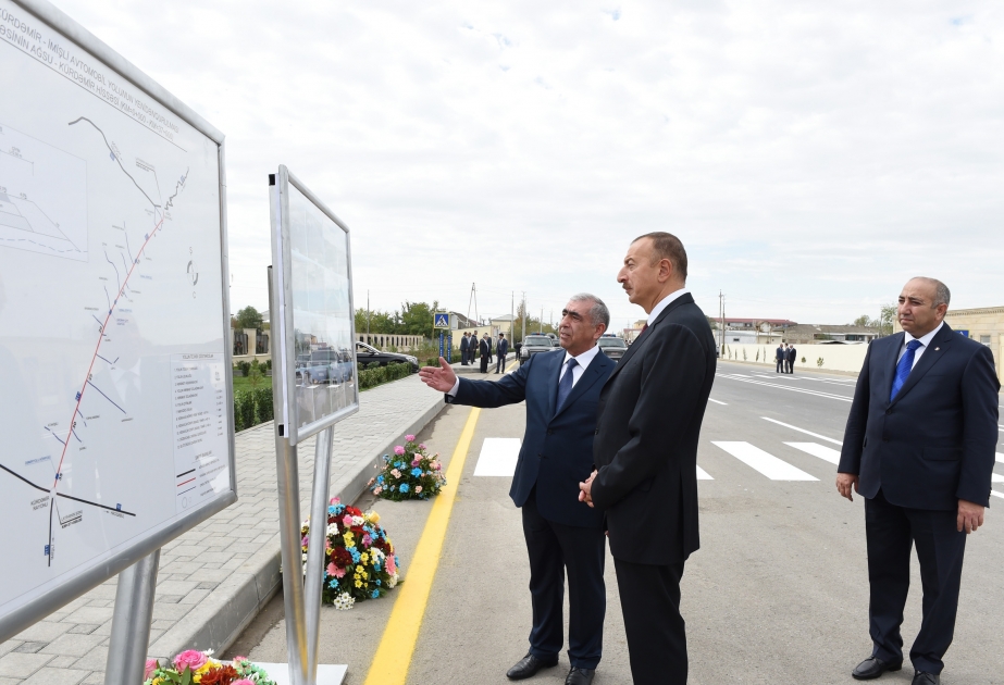 La partie Aghsou-Kurdemir de l'autoroute Aghsou-Kurdemir-Imichli a été mise en service VIDEO