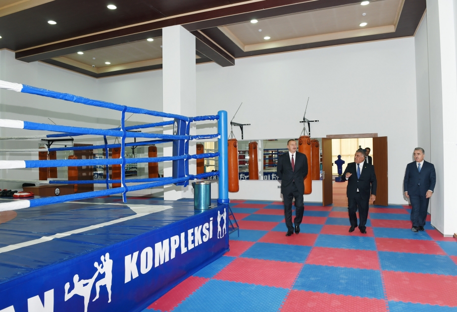 President Ilham Aliyev attended the opening of Aghsu Sports Complex VIDEO