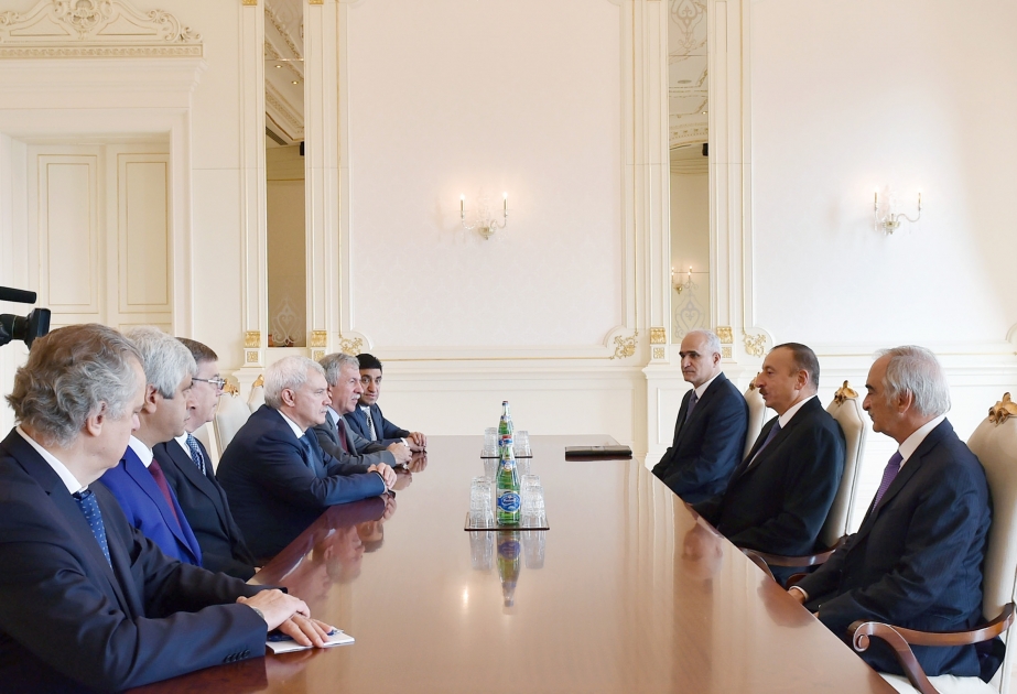 President Ilham Aliyev received a delegation led by the Governor of Saint Petersburg VIDEO