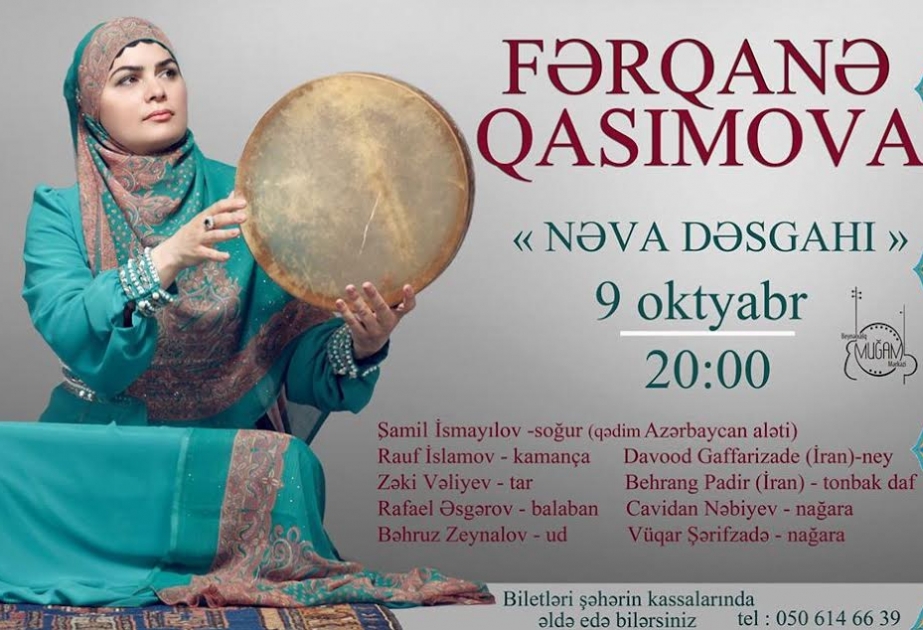 Əməkdar Artist Fərqanə Qasımova solo konsert proqramı ilə çıxış edəcək