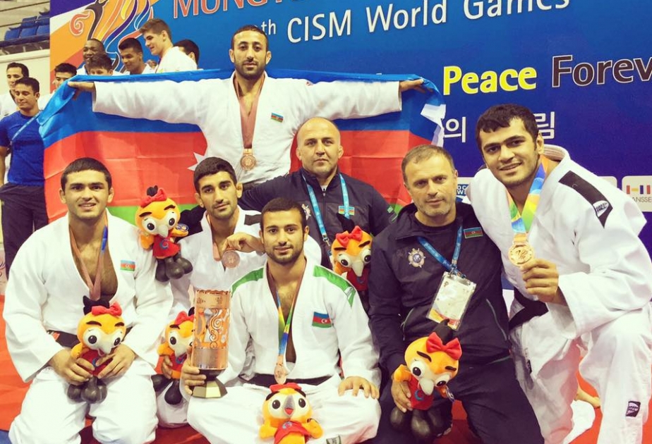 Azərbaycanın cüdoçular komandası Koreyada hərbçilərin Dünya Oyunlarında ilk medalı qazanıblar