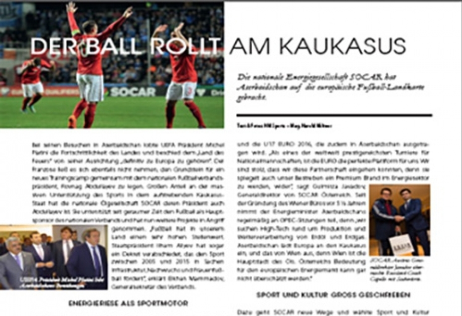 Austrian journal hails development of sport in Azerbaijan