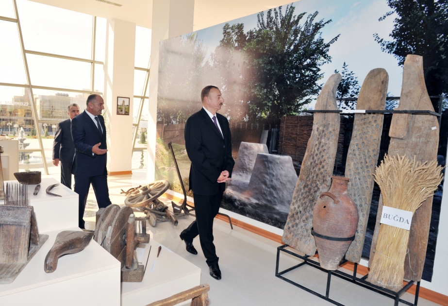 President Ilham Aliyev attended the opening of a new building of Ujar Museum of History and Local Lore VIDEO