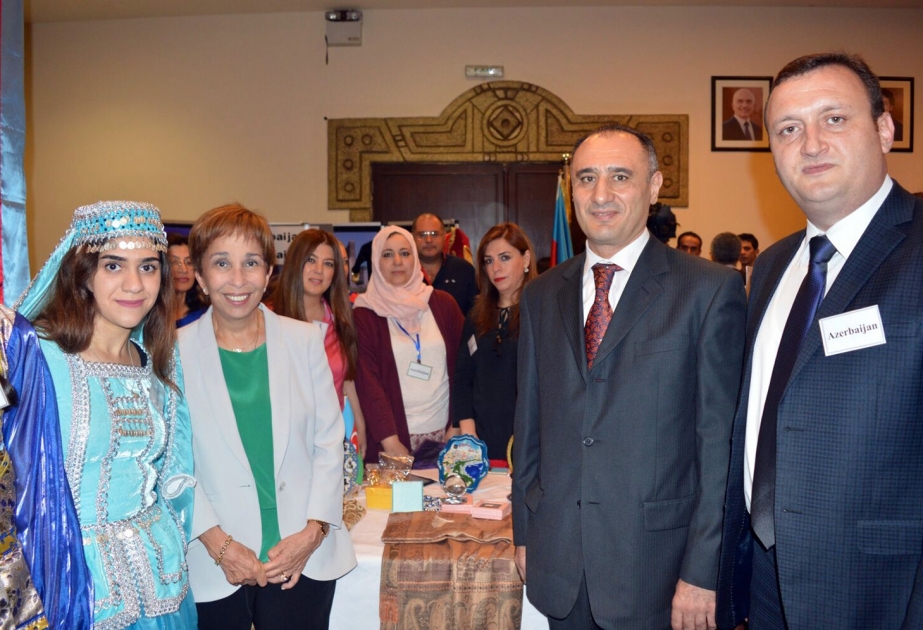 Princess of Jordan visits Azerbaijan`s booth at Diplomatic Bazaar