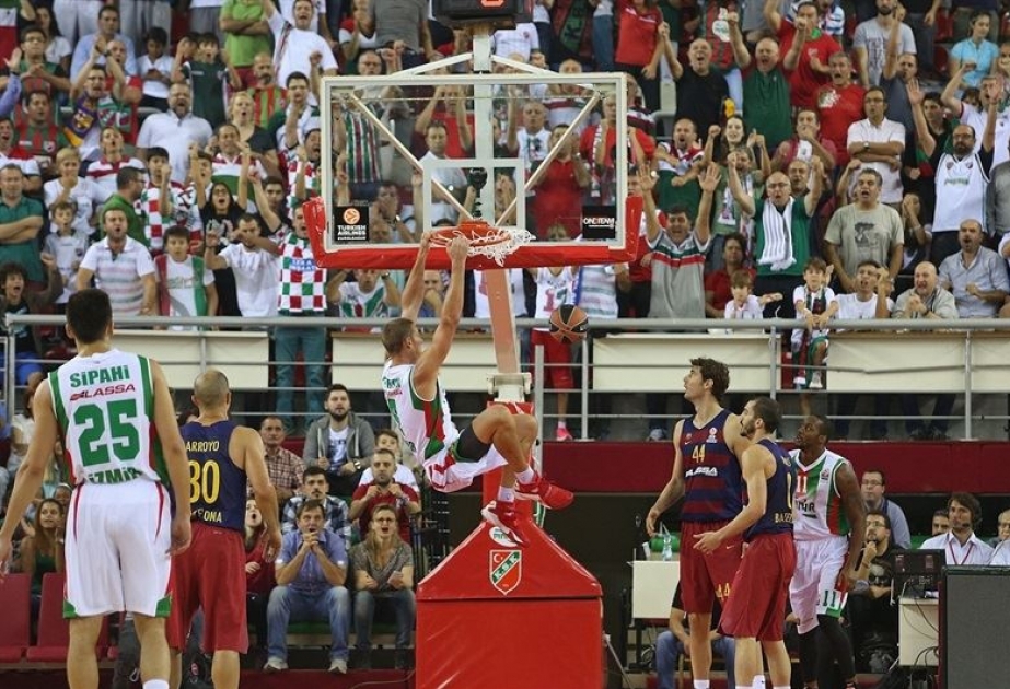 Basketbol üzrə Türkiyə çempionu “Pınar Karşıyaka” Avroliqada “Barselona” komandasını məğlub edib