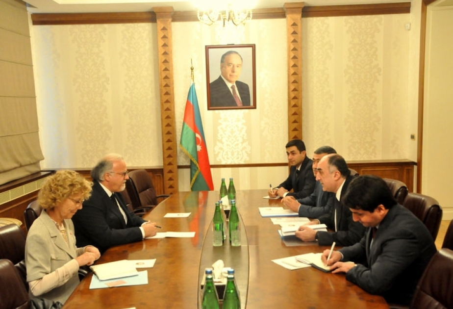 Azerbaijan`s FM meets outgoing French Ambassador