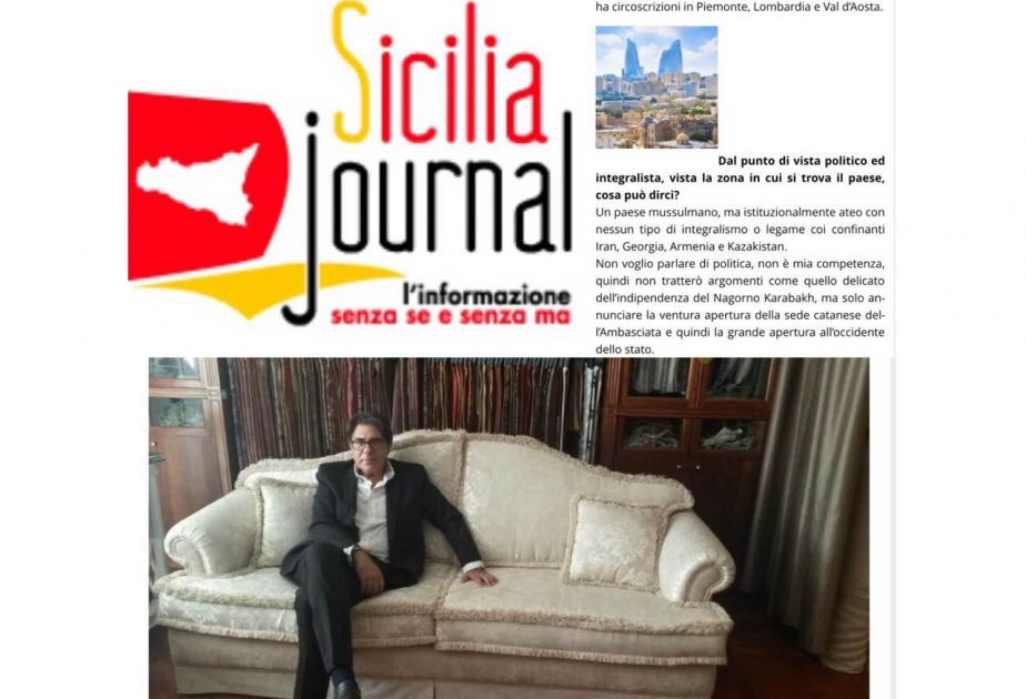 Sicilia Journal posts interview of Azerbaijan's Honorary Consul