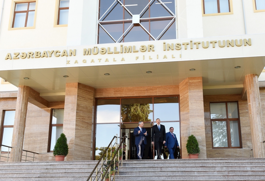 Загатальский филиал Азербайджанского института учителей будет функционировать в новом здании ВИДЕО