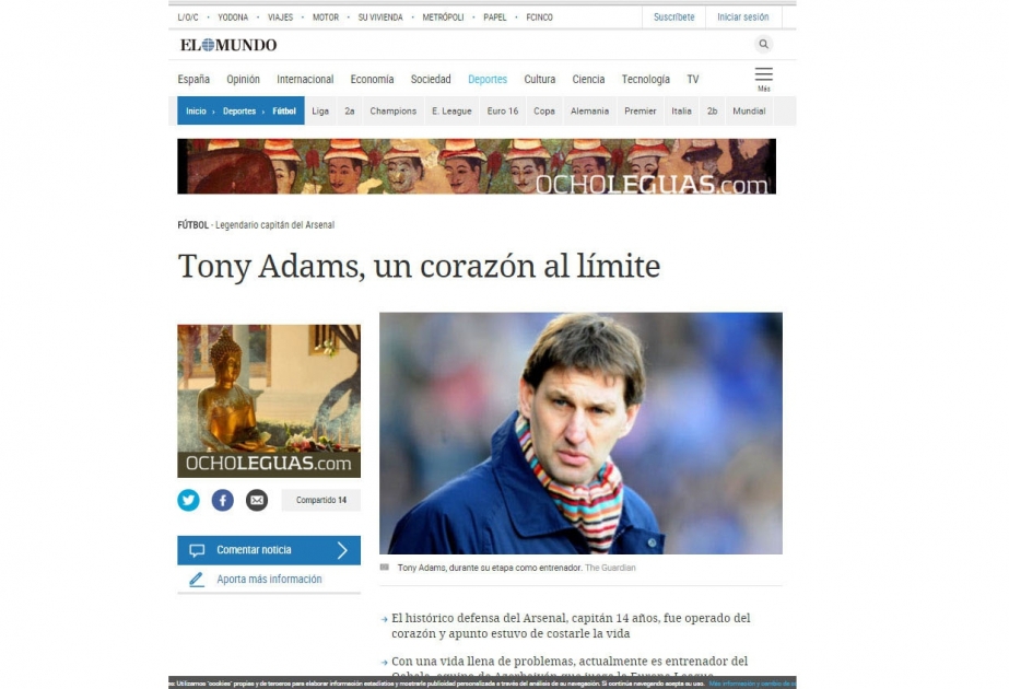 Toni Adamsdan İspaniya mətbuatına etiraf: Azərbaycanlı həkimlər həyatımı xilas ediblər