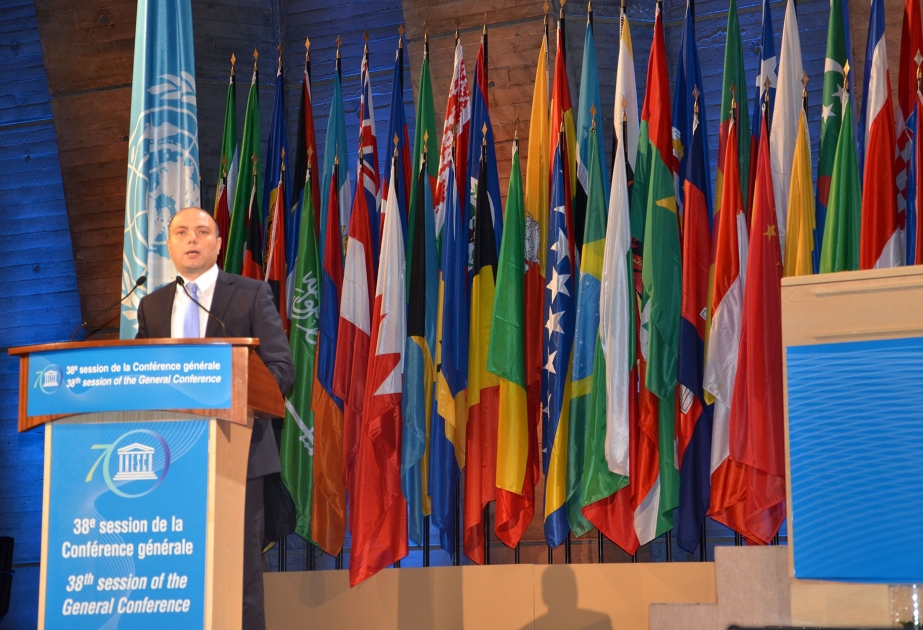 Azərbaycan nümayəndəsi erməni nazirin bəyanatına UNESCO tribunasından münasibət bildirib