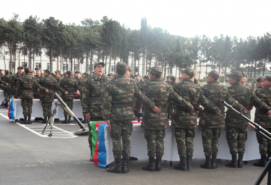 N hərbi hissədə gənc əsgərlərin andiçmə mərasimi keçirilib
