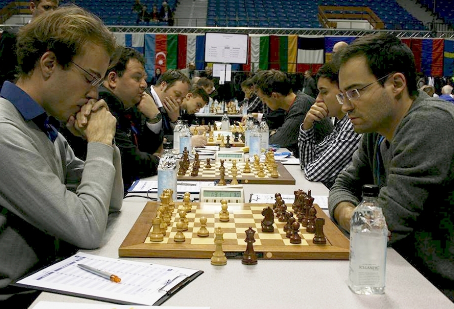 Azerbaijani men`s team drew 2-2 with Latvia in European Team Chess Championship