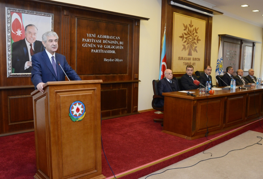 Yeni Azərbaycan Partiyasının yaranmasının 23 illiyi Suraxanıda qeyd edilib
