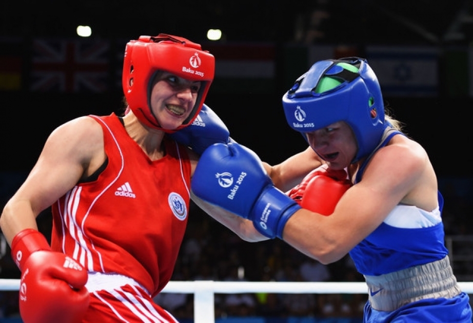 Drei aserbaidschanische Boxerinnen beginnen das Turnier mit Sieg