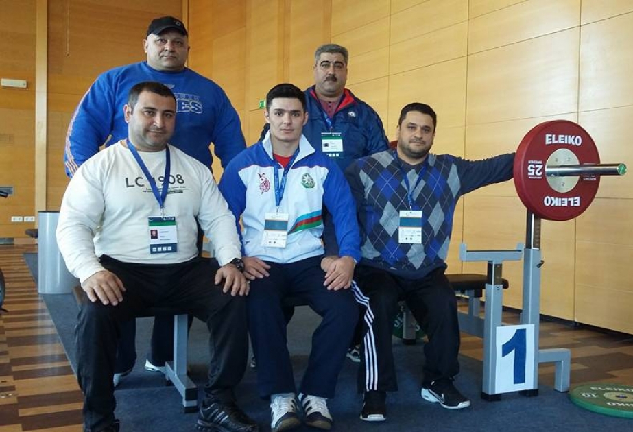 Azerbaijani Paralympic powerlifters competing in European Championships