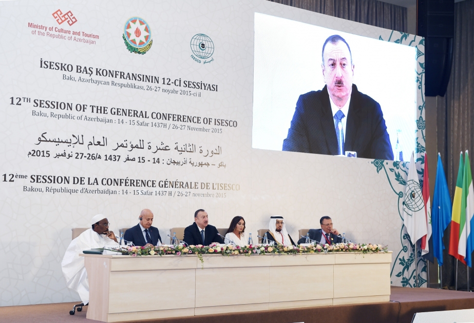 Präsident Ilham Aliyev hat an der Eröffnungssitzung der XII. Generalkonferenz der ISESCO teilgenommen VIDEO