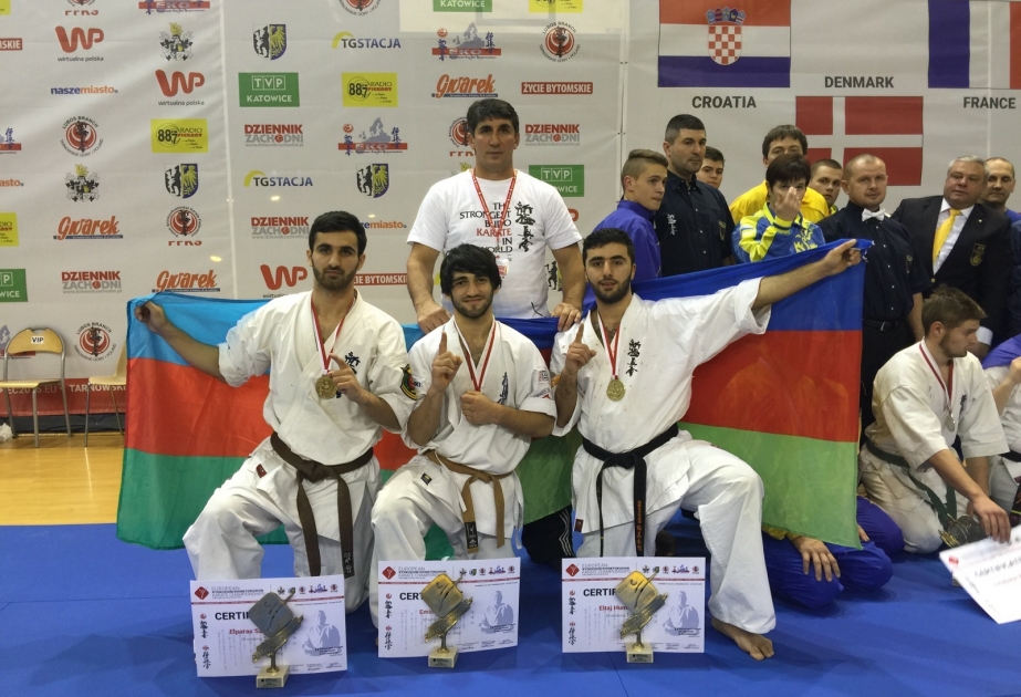 Azərbaycan millisi şinkyokuşinkay karate üzrə Avropa çempionatında üç medal qazanıb