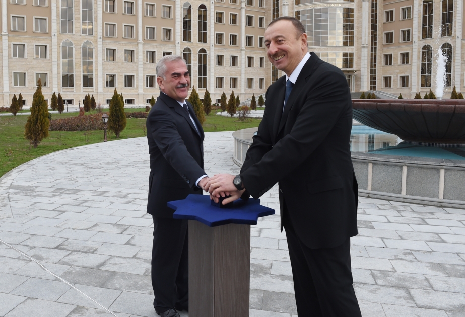President Ilham Aliyev attended a ceremony to launch a water supply system of Nakhchivan city VIDEO
