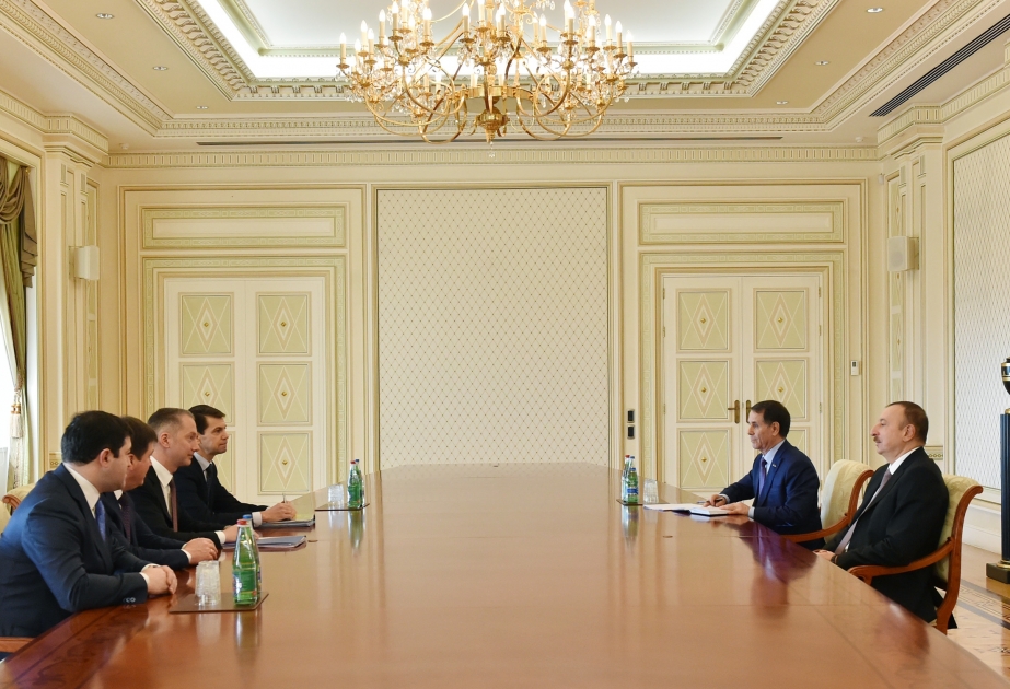 Президент Азербайджана Ильхам Алиев принял делегацию во главе с руководителем Администрации Президента Украины ВИДЕО