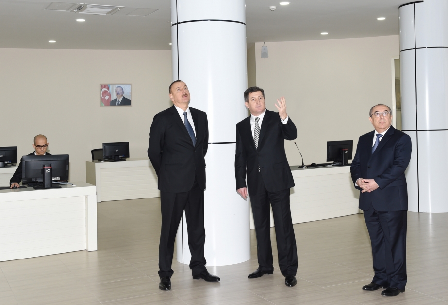 President Ilham Aliyev attended the opening of the new Centre of the State Committee on Property Issues VIDEO