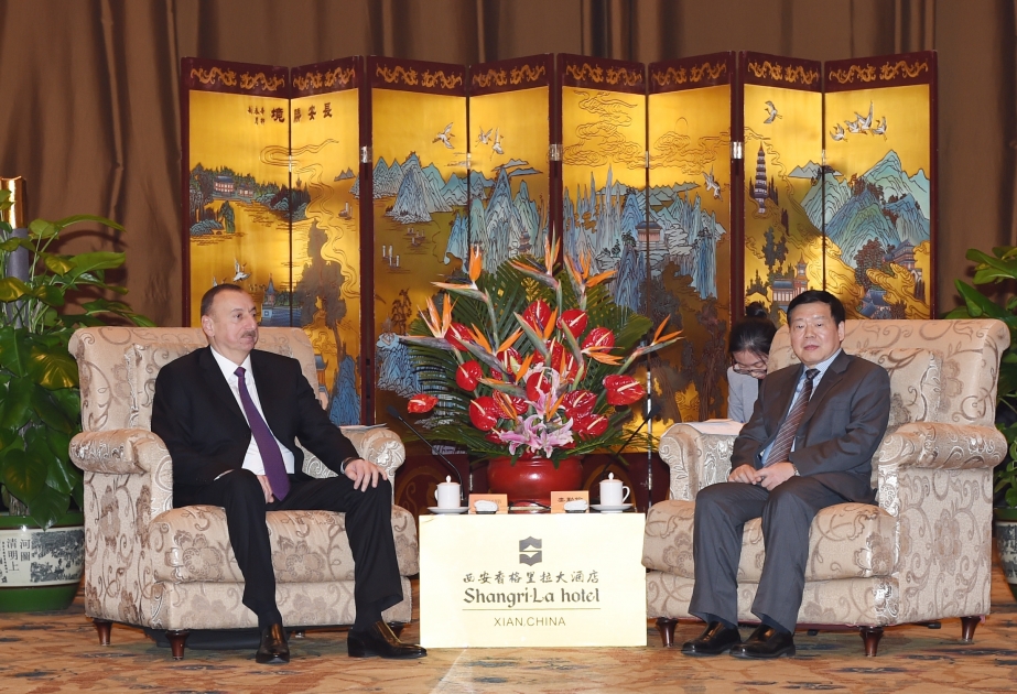 President Ilham Aliyev met with Governor of Shaanxi Province Lou Qinjian VIDEO