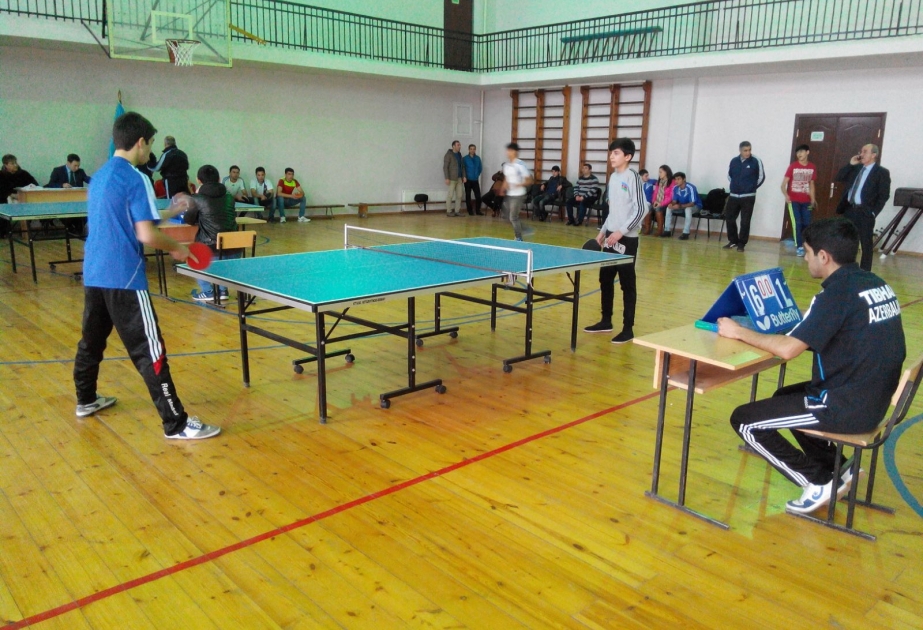 XII Respublika Spartakiadasında stolüstü tennis üzrə qaliblər müəyyənləşib
