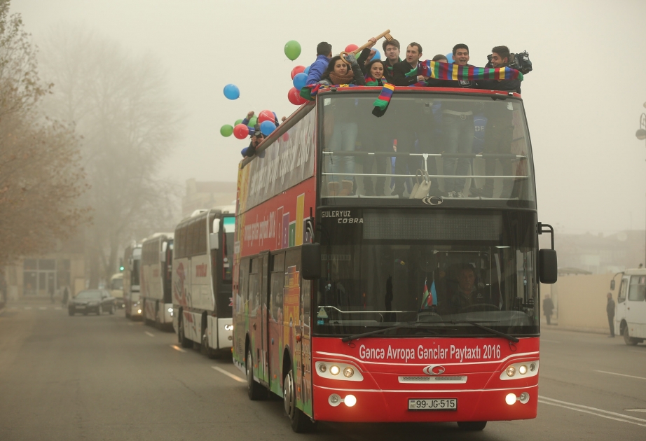 La clé symbolique de la Capitale européenne de la jeunesse arrive à Gandja