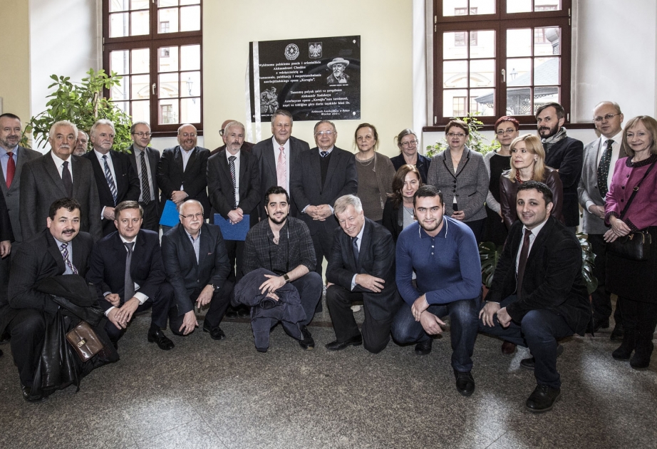 Memorial plaque to translator of Koroglu epic unveiled in Poland