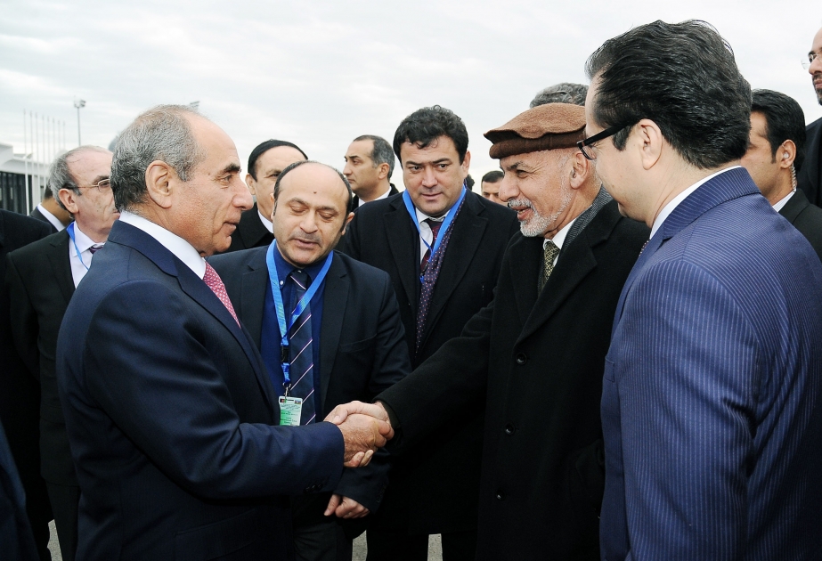 Präsident von Afghanistan Aschraf Ghani ist zu einem offiziellen Besuch in Aserbaidschan angekommen