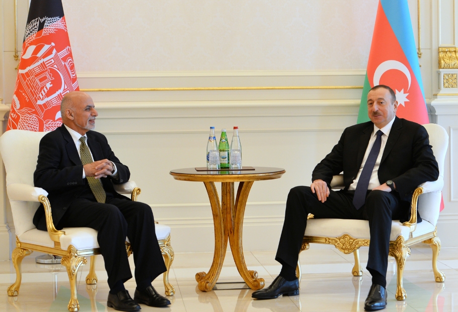 Azerbaijani and Afghan presidents held a one-on-one meeting VIDEO