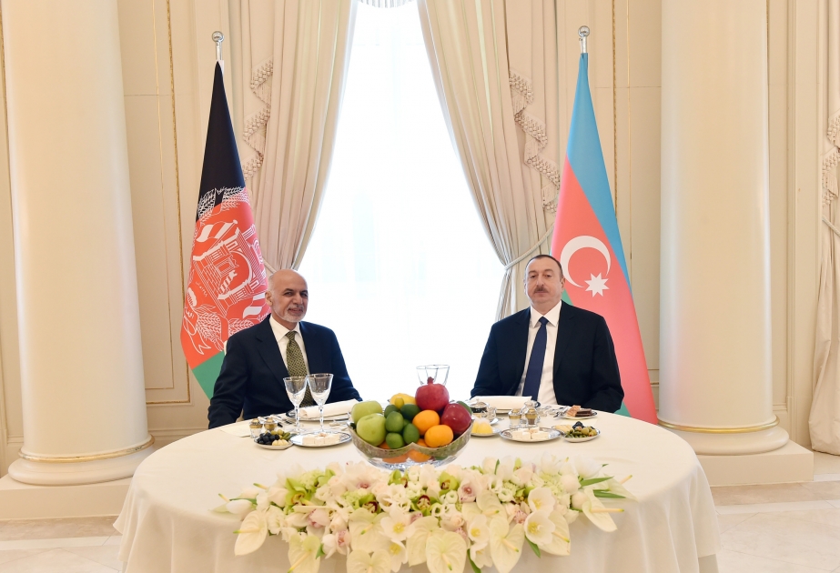President Ilham Aliyev hosted official dinner reception in honor of Afghan President Mohammad Ashraf Ghani VIDEO