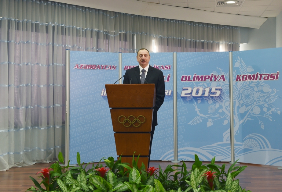 President Ilham Aliyev attended a ceremony dedicated to sport results of 2015VIDEO