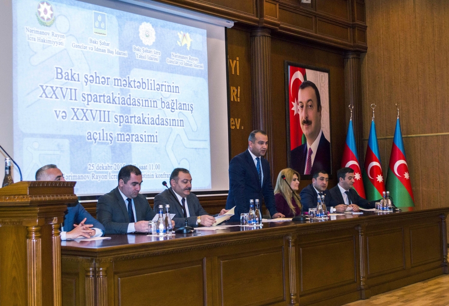 Məktəblilərin XXVII spartakiadasının qalibləri mükafatlandırılıb