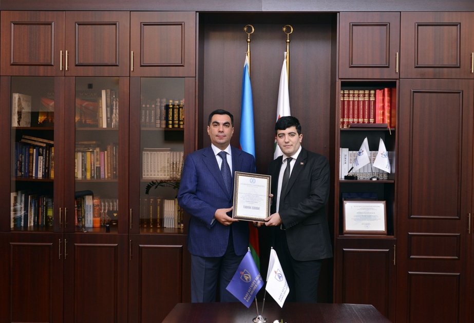 Elmar Gasimov receives Rector of the Year Diploma