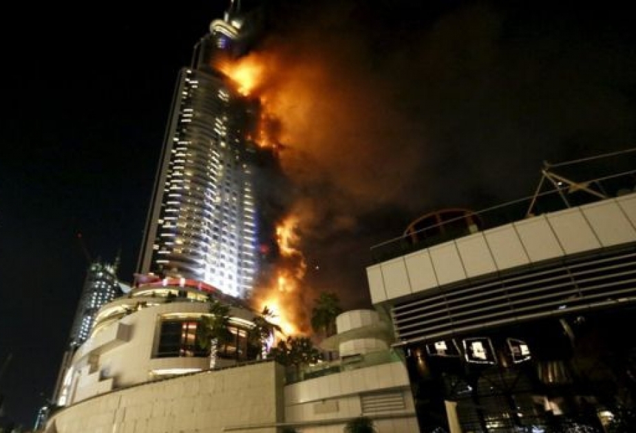 Fire breaks out in hotel near Burj Khalifa in Dubai