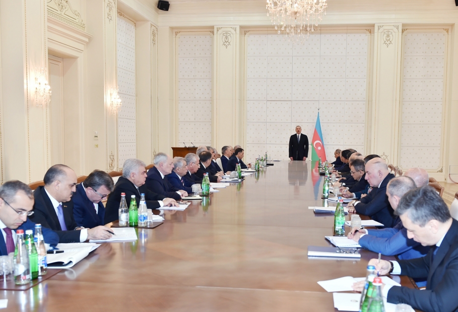 President Ilham Aliyev chaired the meeting of the Cabinet of Ministers dedicated to the results of socioeconomic development of 2015 and objectives for the future VIDEO