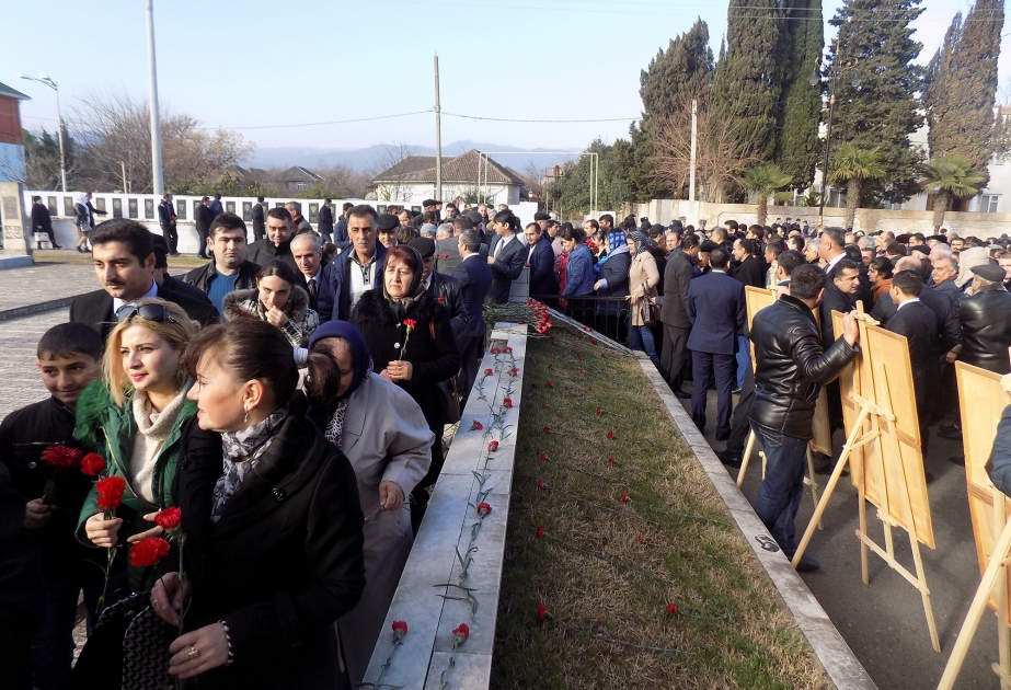 Cənub bölgəsində 20 Yanvar şəhidlərinin xatirəsi yad olunub