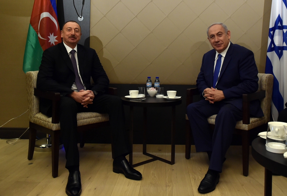 Treffen von Präsident Ilham Aliyev mit Israels Ministerpräsident Benjamin Netanjahu VIDEO