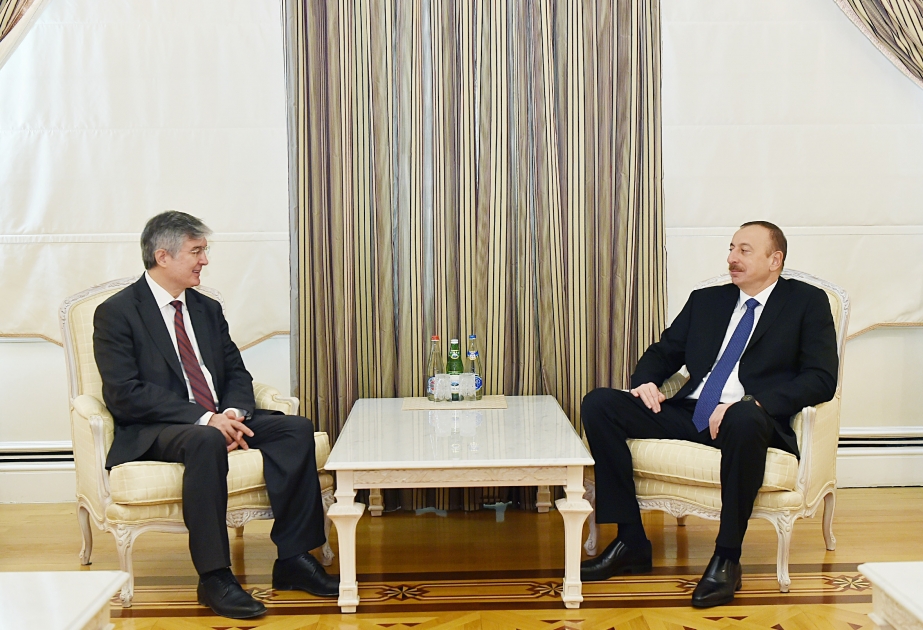 Präsident Ilham Aliyev hat Generalsekretär von Organisation für wirtschaftliche Zusammenarbeit empfangen VIDEO