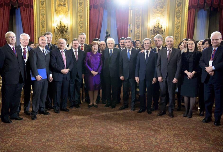 Italian President receives members of Nizami Ganjavi International Center