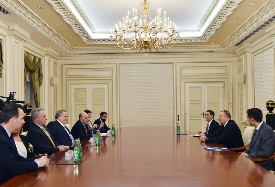 Le président Ilham Aliyev a reçu une délégation grecque VIDEO