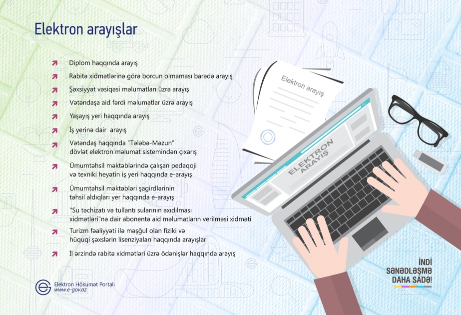 “Elektron hökumət”ə ən çox müraciət “Yaşayış yeri haqqında arayış”ın əldə olunması ilə bağlıdır
