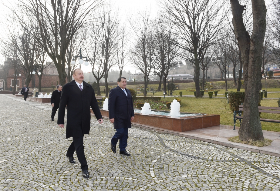 Visite du Parc Heydar Aliyev à Tovouz VIDEO