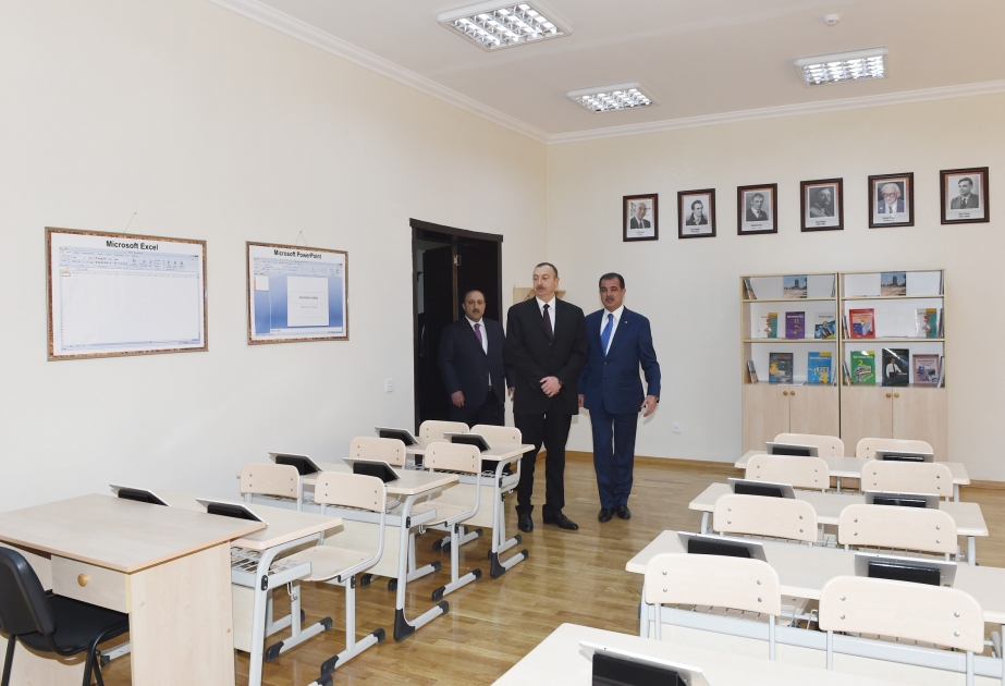 In der Stadt Ganja wird Schulgebäude eingeweiht VIDEO