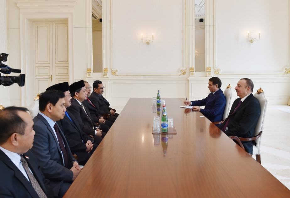 President Ilham Aliyev received members of the House of Representatives of the Indonesian Parliament VIDEO